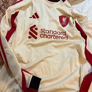 Adidas Liverpool Cream and Red Jersey